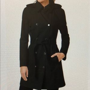 Calvin Klein Hooded Double-Breasted Trench Coat